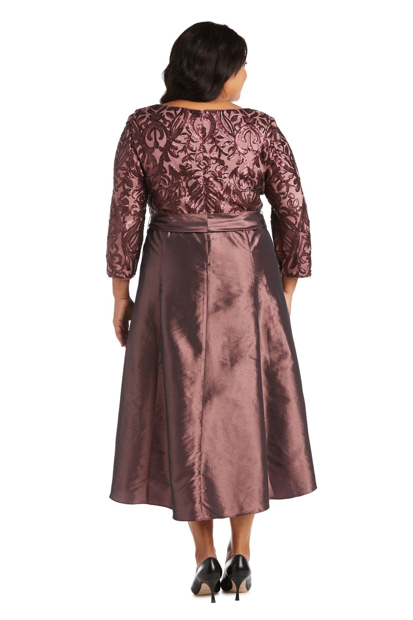 R&M Richards High Low Plus Size Party Dress 7406W - The Dress Outlet