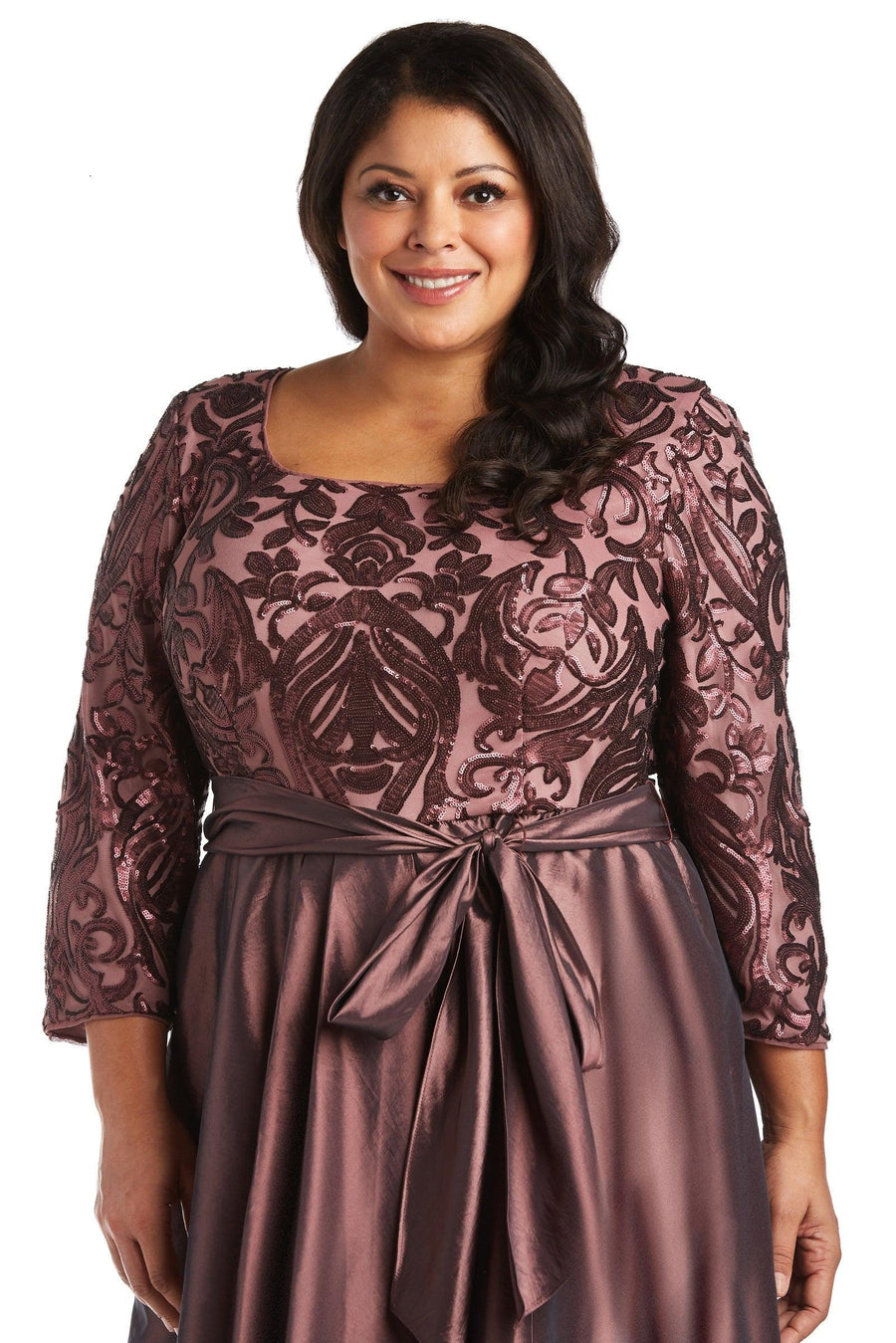 R&M Richards High Low Plus Size Party Dress 7406W - The Dress Outlet