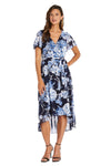 R&M Richards High Low Print Short Sleeve Dress 9410 - The Dress Outlet