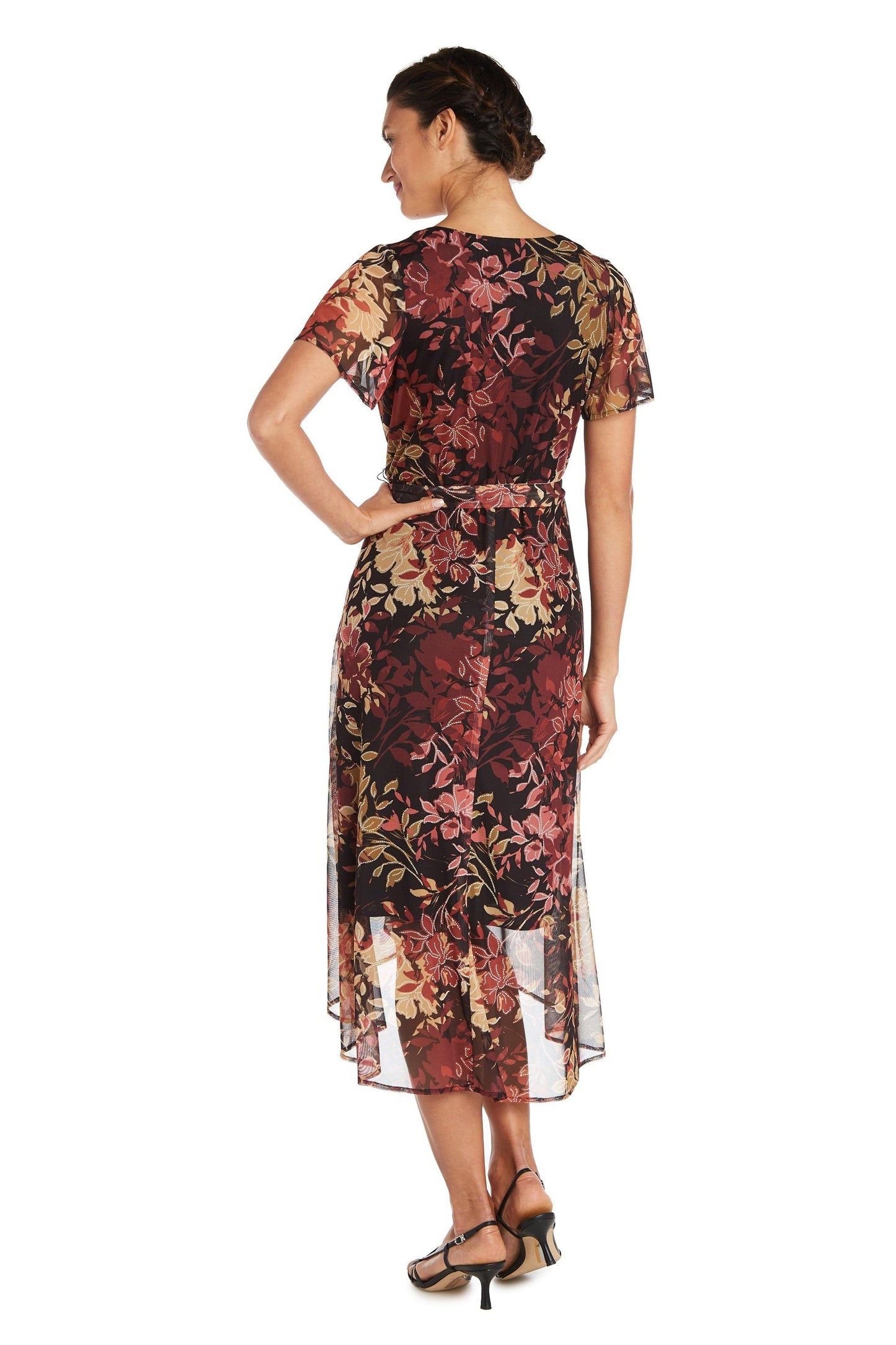 R&M Richards High Low Short Sleeve Dress 7910 - The Dress Outlet