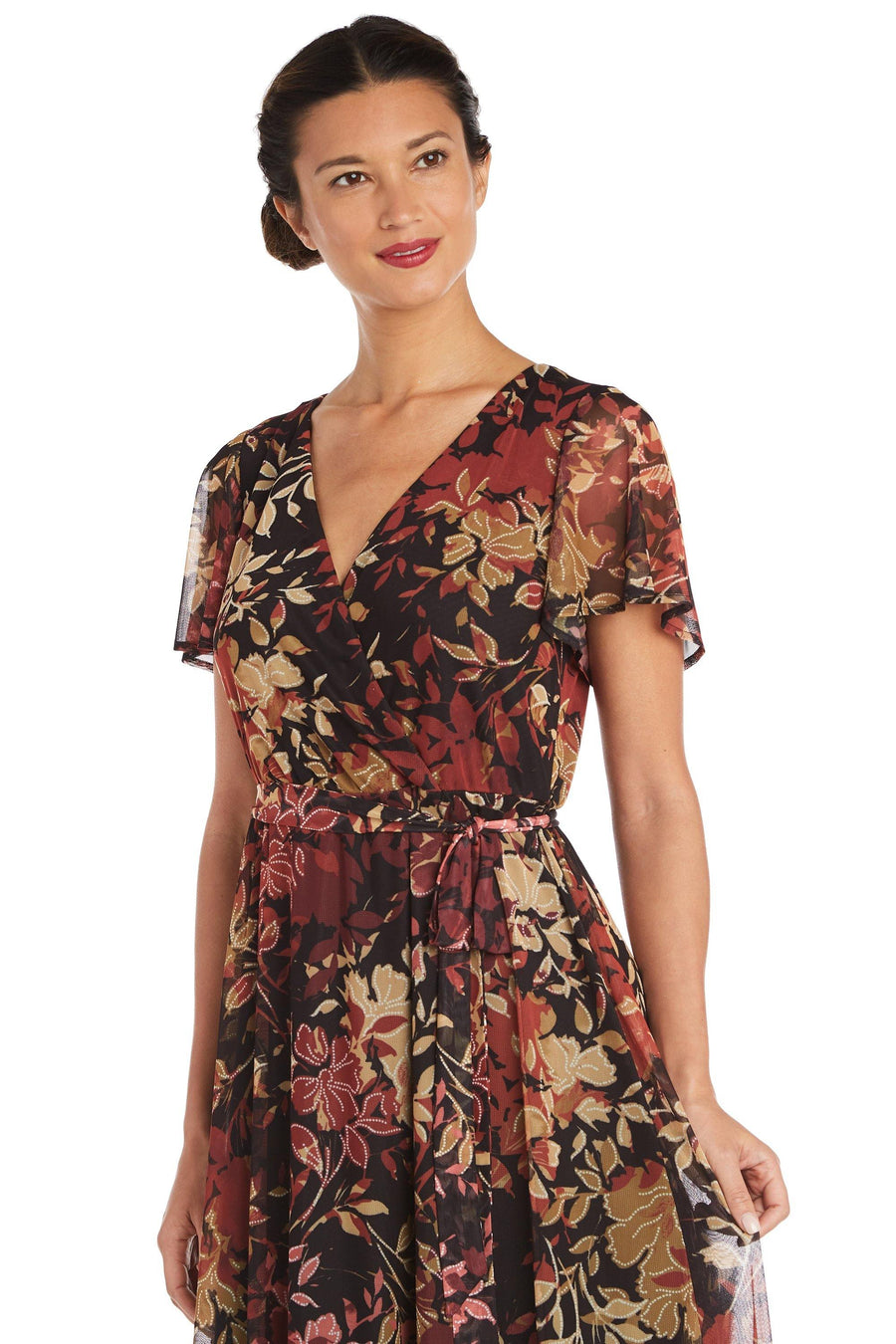 R&M Richards High Low Short Sleeve Dress 7910 - The Dress Outlet