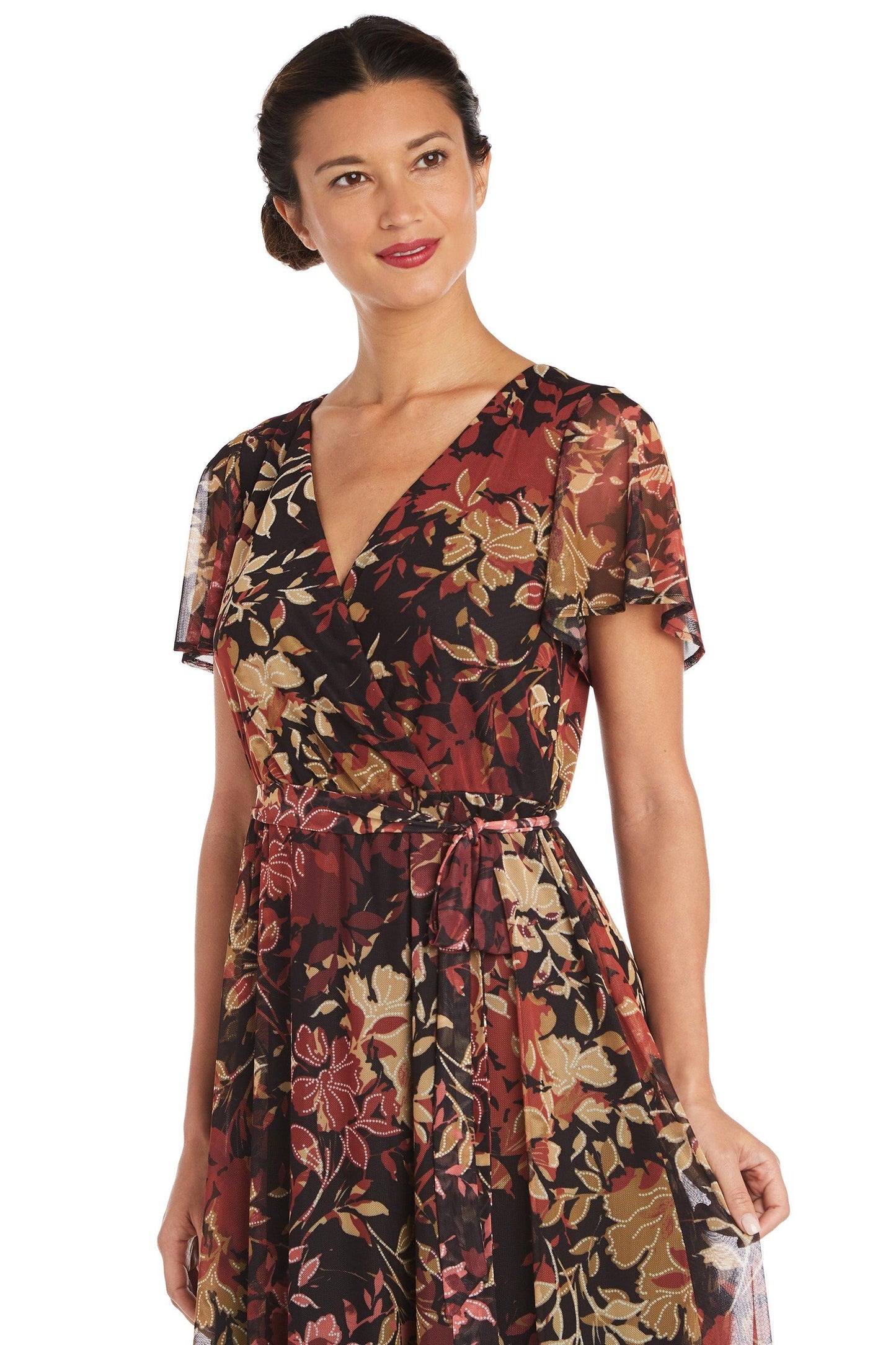 R&M Richards High Low Short Sleeve Dress 7910 - The Dress Outlet