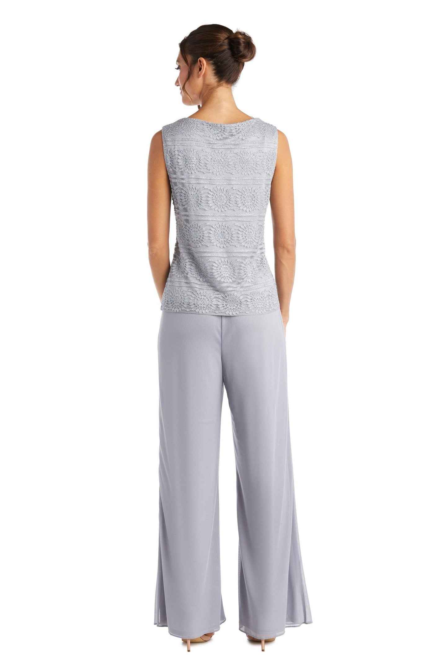 R&M Richards Long Formal Beaded Pant Suit 7008 - The Dress Outlet