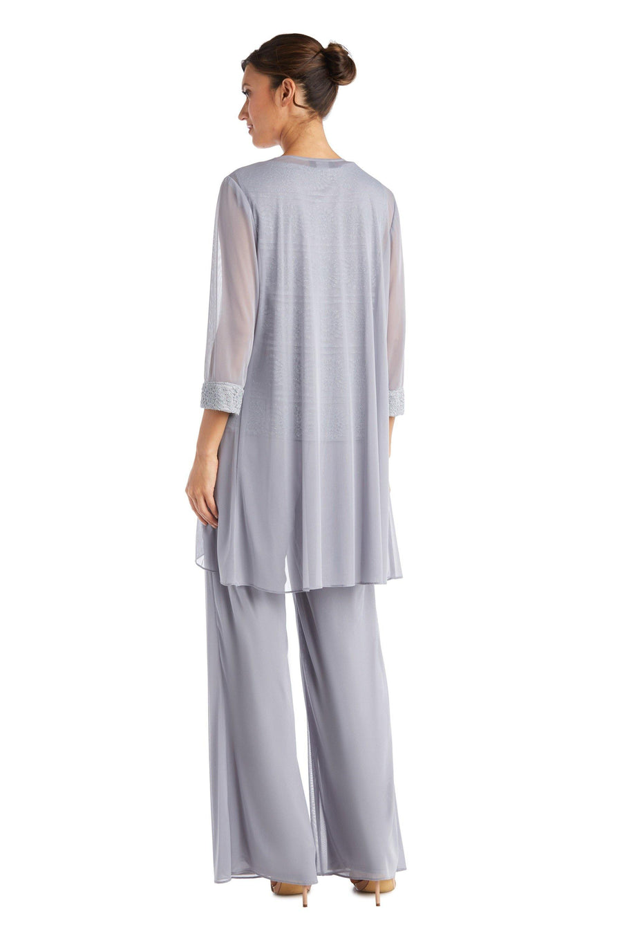 R&M Richards Long Formal Beaded Pant Suit Sale - The Dress Outlet