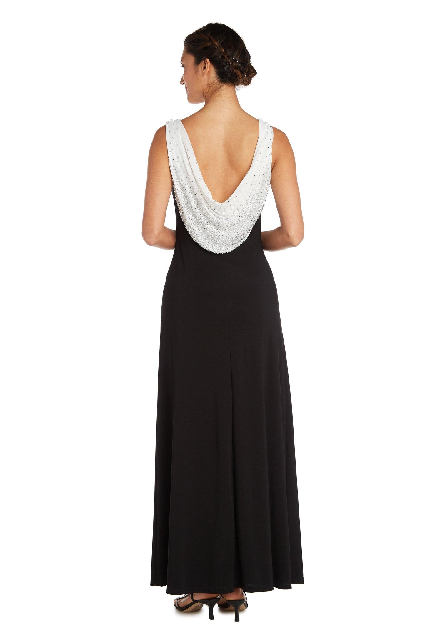 R&M Richards Long Formal Beaded Petite Dress 9773P - The Dress Outlet