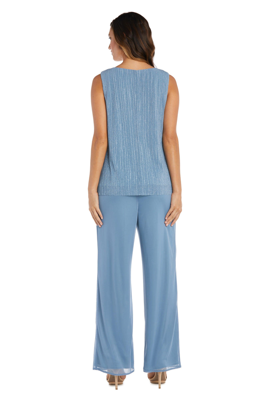 R&M Richards Long Formal Chiffon Pant Suit 2593 - The Dress Outlet