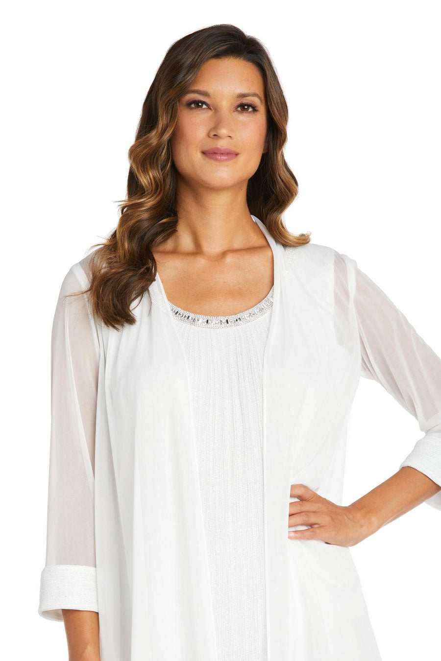 R&M Richards Long Formal Chiffon Pant Suit Sale - The Dress Outlet