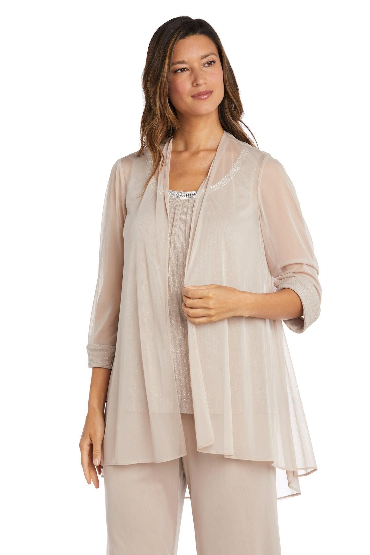 R&M Richards Long Formal Chiffon Pant Suit Sale - The Dress Outlet