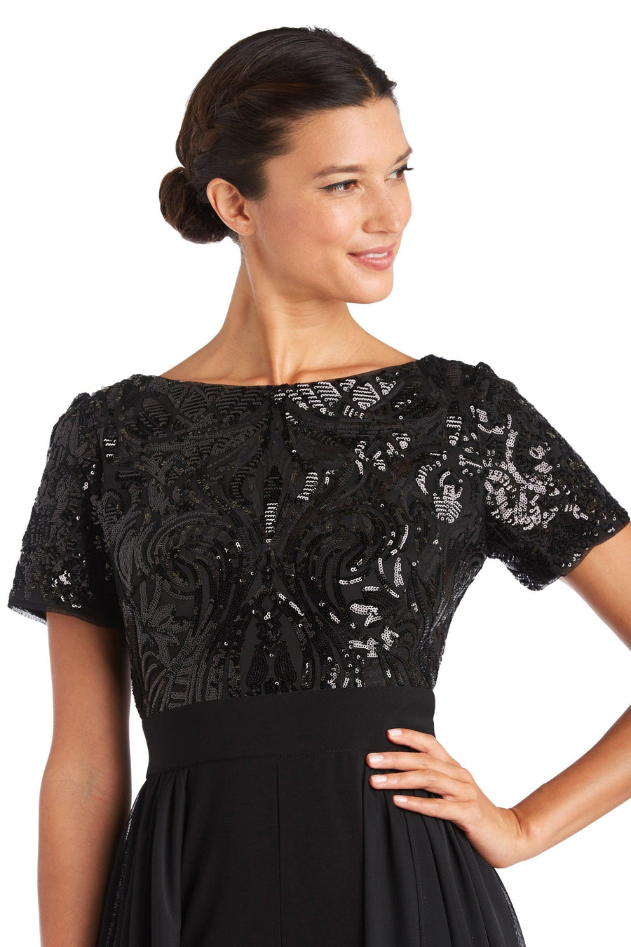 R&M Richards Long Formal High Low Jumpsuit 7632 - The Dress Outlet