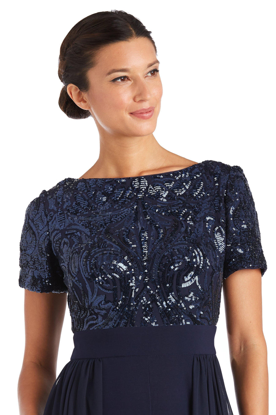 R&M Richards Long Formal High Low Jumpsuit 7632 - The Dress Outlet