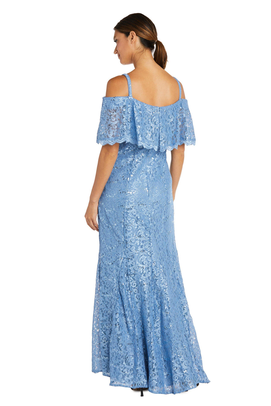 R&M Richards Long Formal Off Shoulder Lace Gown 2331 - The Dress Outlet