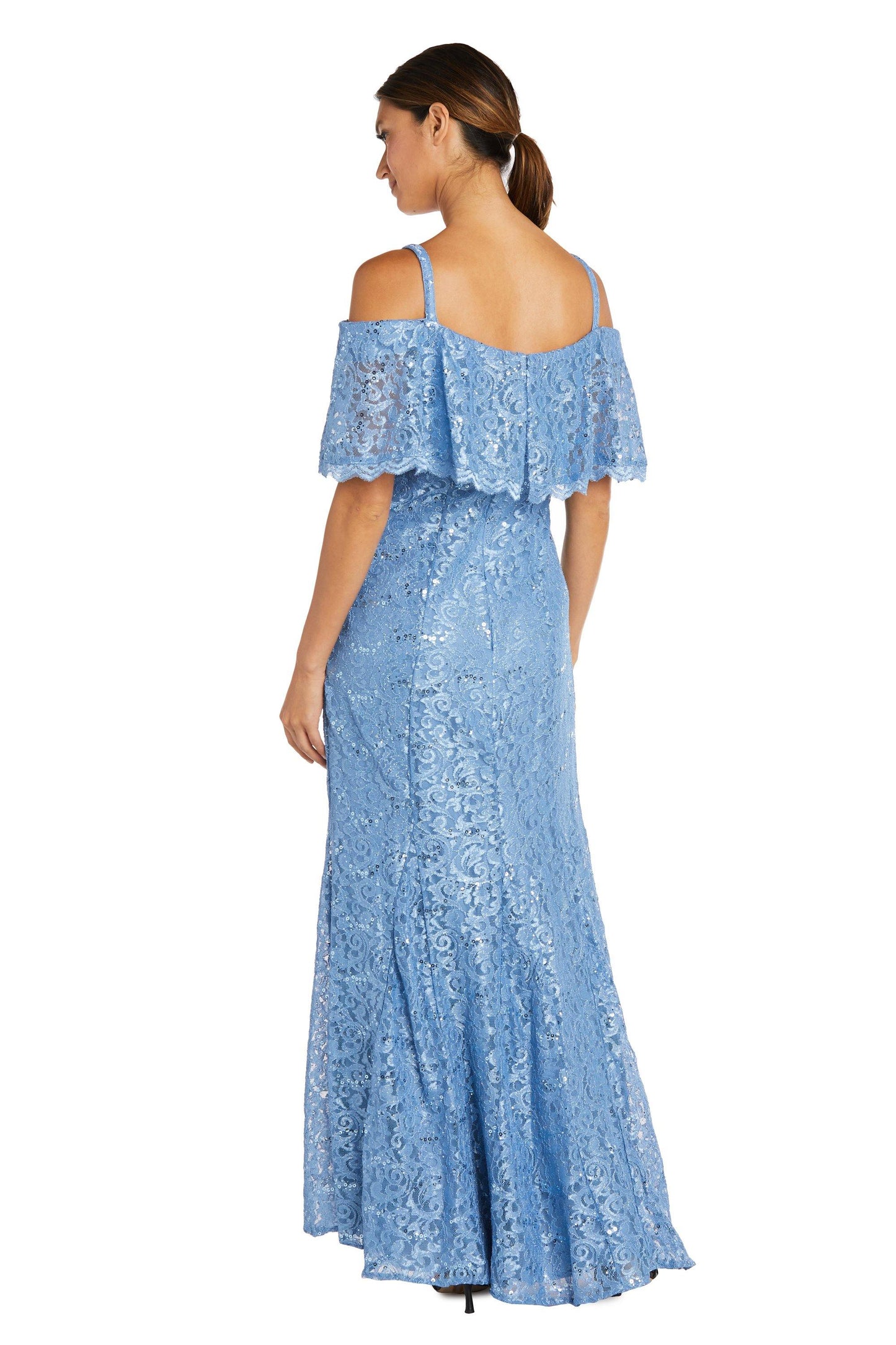 R&M Richards Long Formal Off Shoulder Lace Gown 2331 - The Dress Outlet