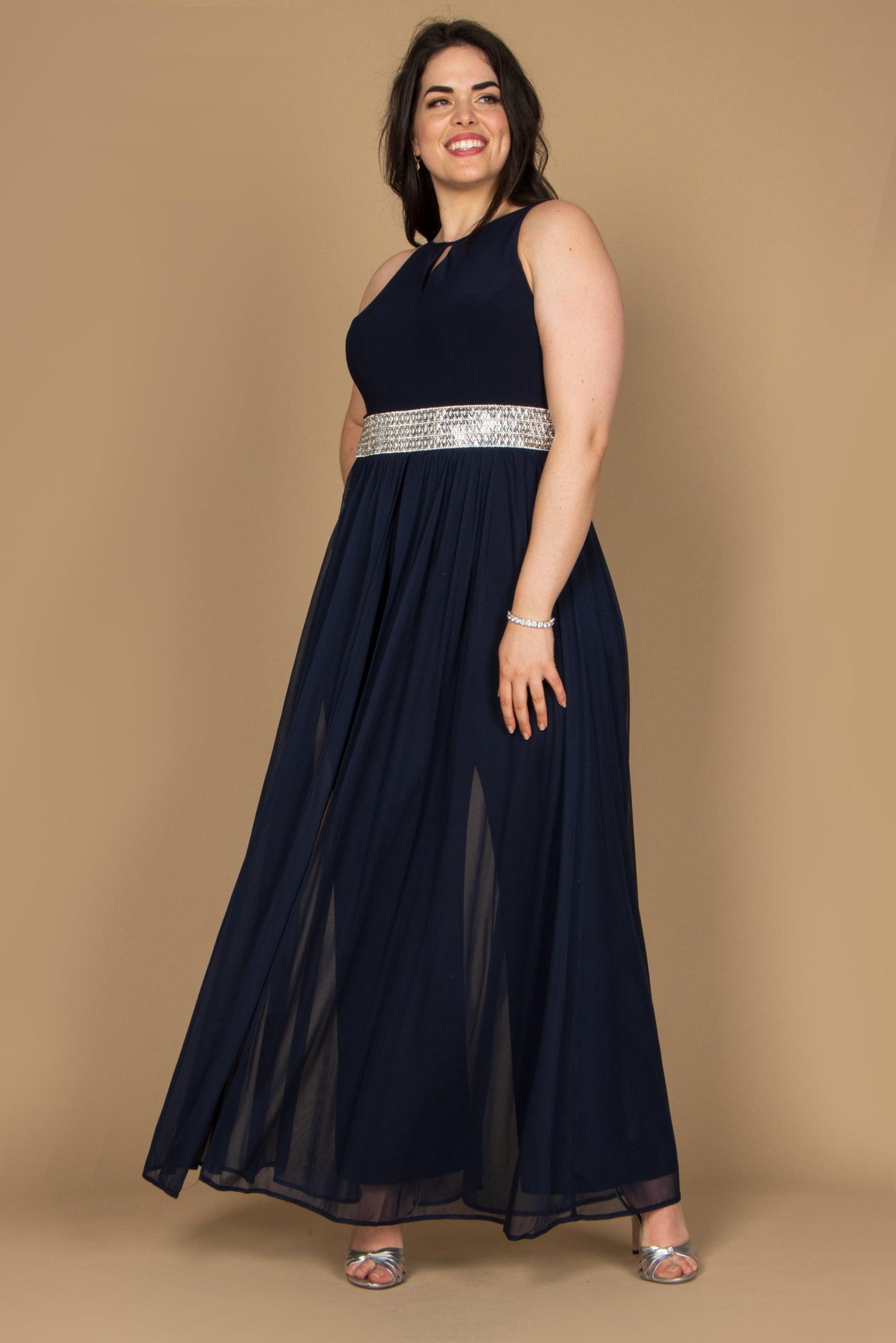 R&M Richards Long Formal Petite Jumpsuit 5375P - The Dress Outlet