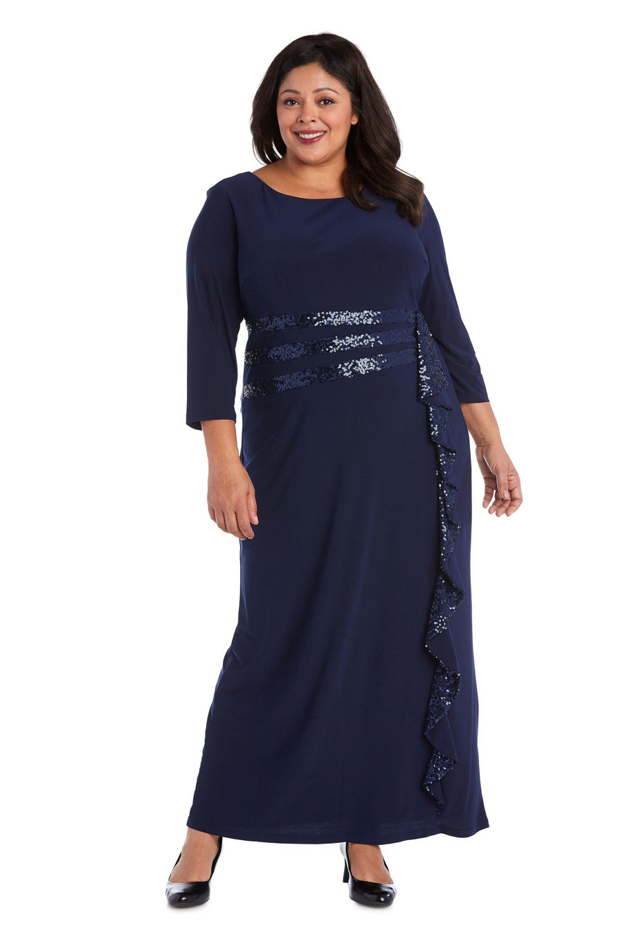 R&M Richards Long Formal Plus Size Dress 3780W - The Dress Outlet