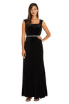 R&M Richards Long Formal Velvet Dress 7572 - The Dress Outlet