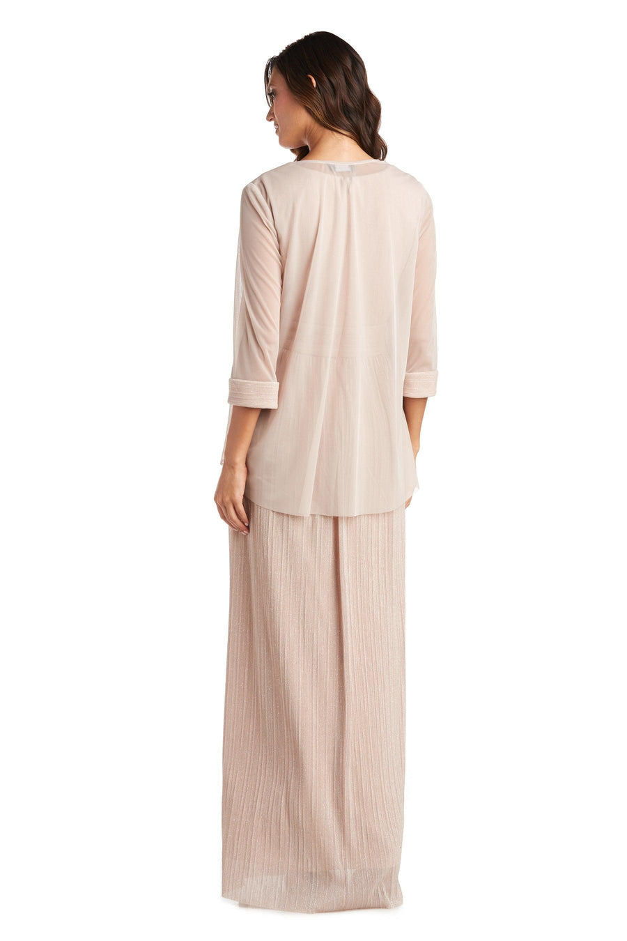 فستان طويل لأم العروس من R&M Richards 2475 بلون الشمبانيا 12 للبيع