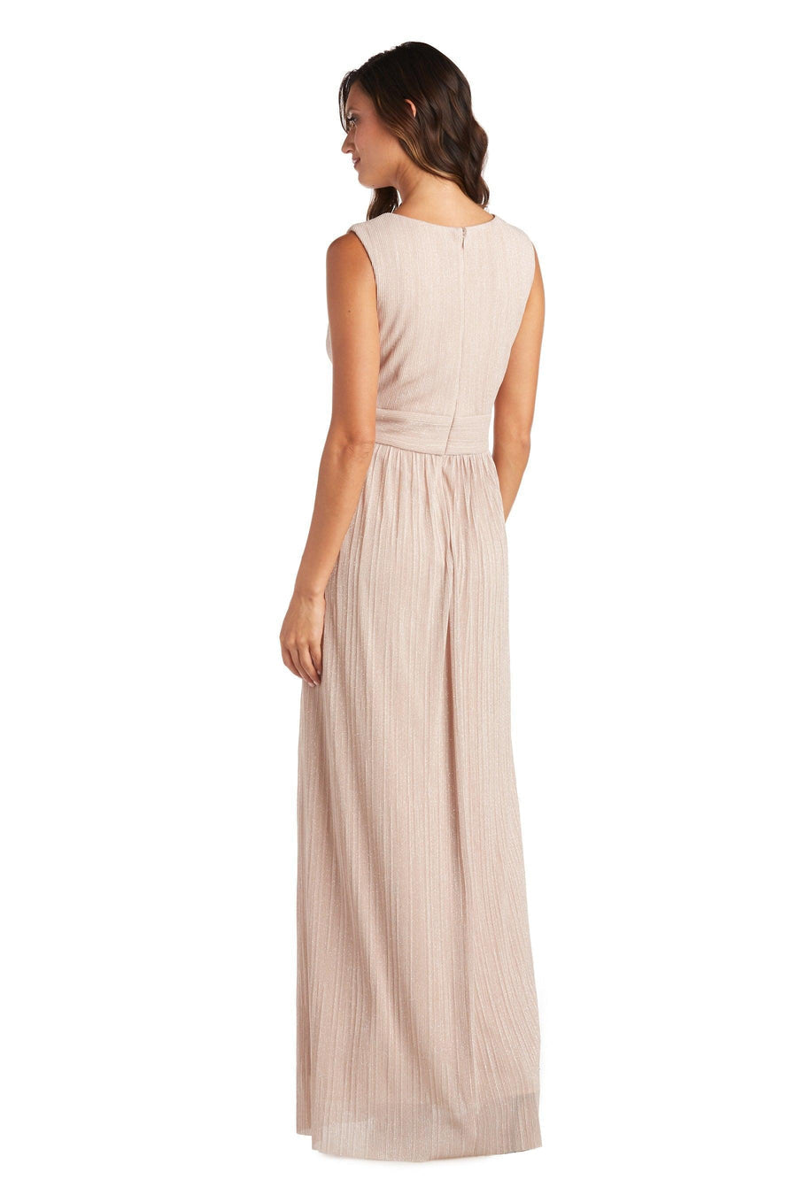 فستان طويل لأم العروس من R&M Richards 2475 بلون الشمبانيا 12 للبيع