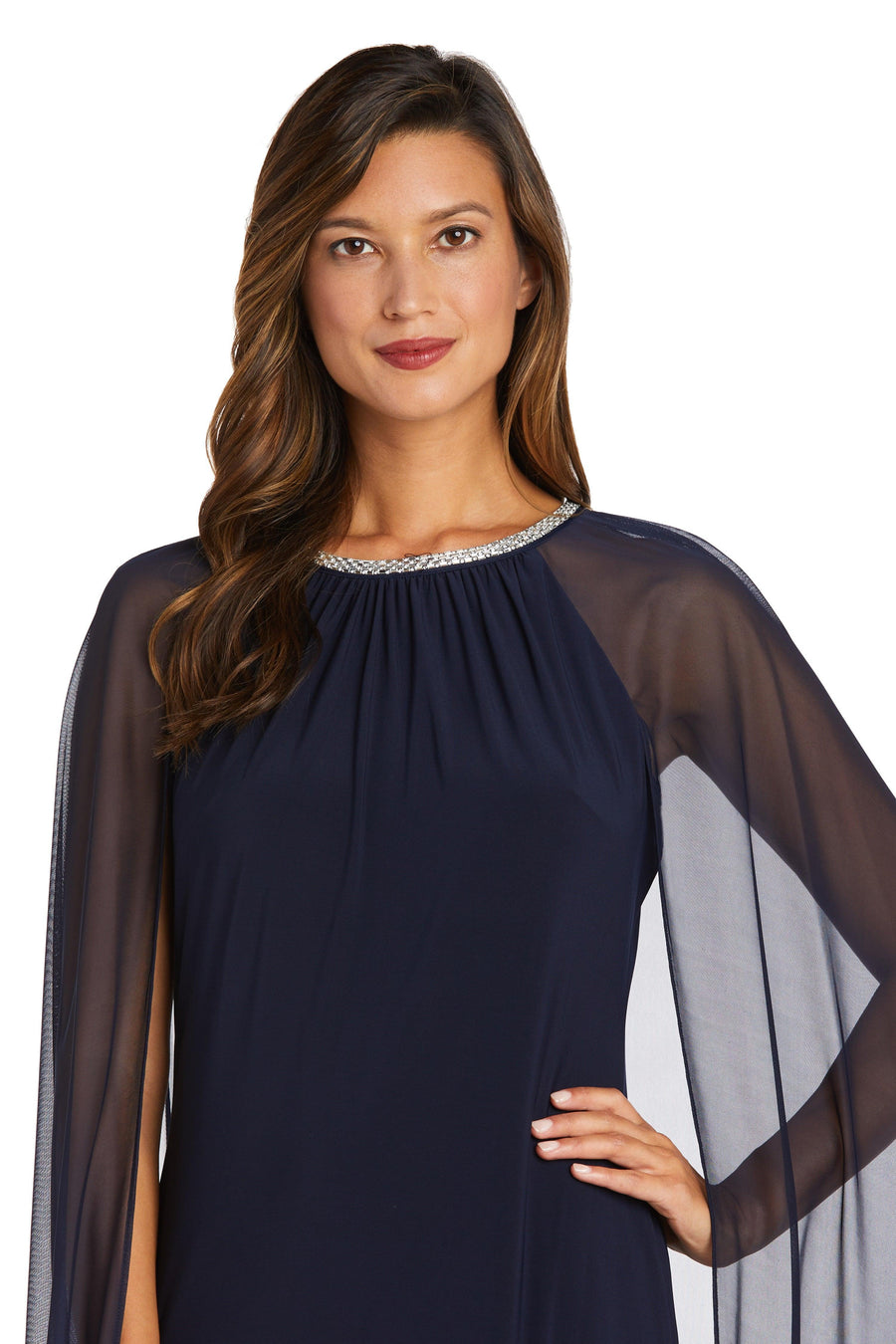 R&M Richards Long Mother of the Bride Dress 2487 - The Dress Outlet