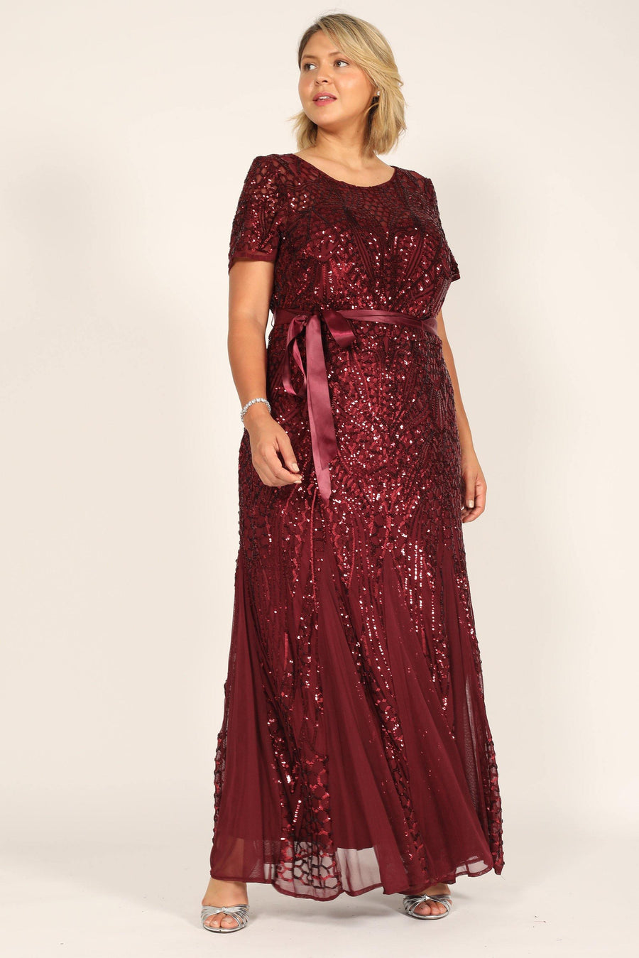 Mother Of The Bride Long Dress Burgundy