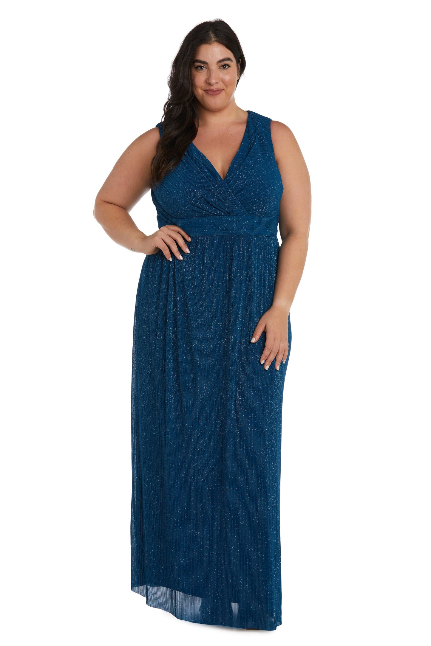R&M Richards Long Plus Size Formal Dress 2475W - The Dress Outlet