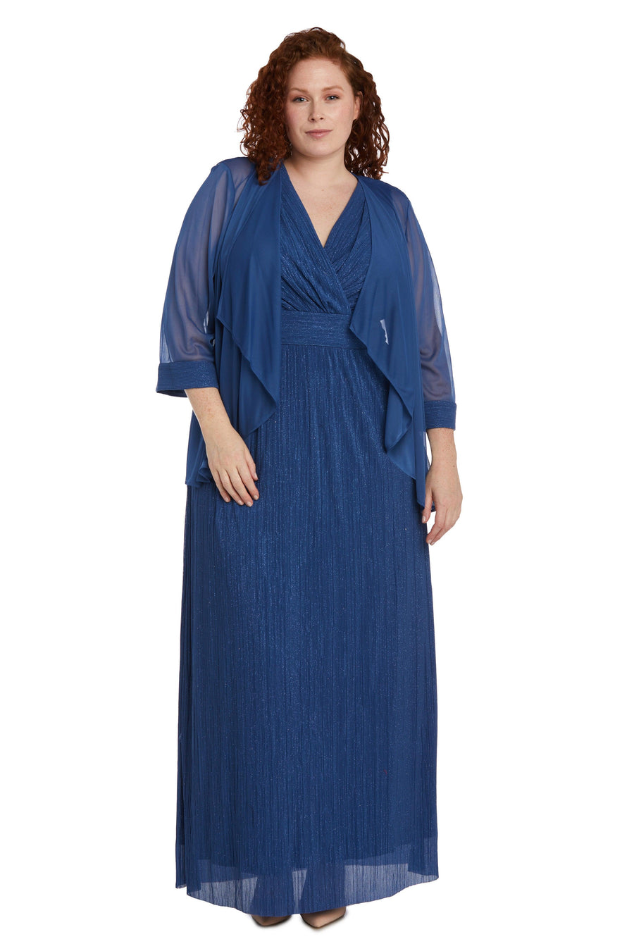 R&M Richards Long Plus Size Formal Dress 2475W - The Dress Outlet