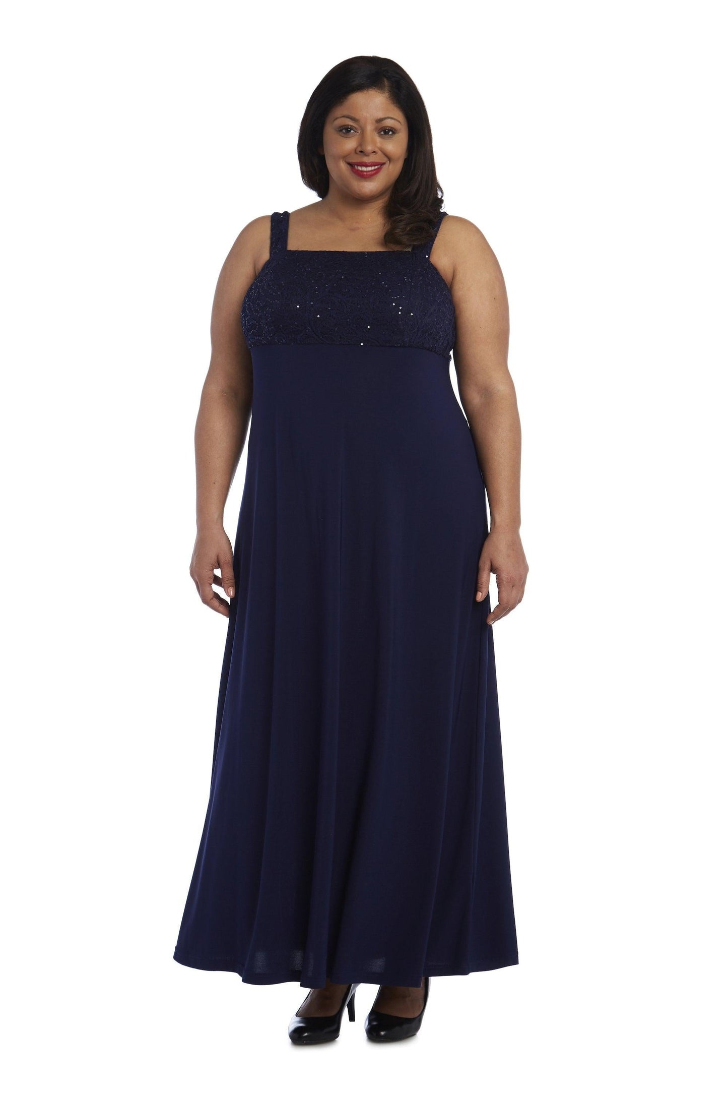 R&M Richards Long Plus Size Formal Dress 3606W - The Dress Outlet