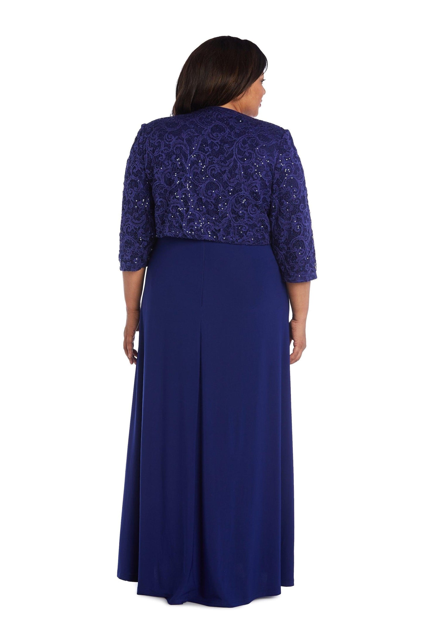 R&M Richards Long Plus Size Formal Dress 3606W - The Dress Outlet