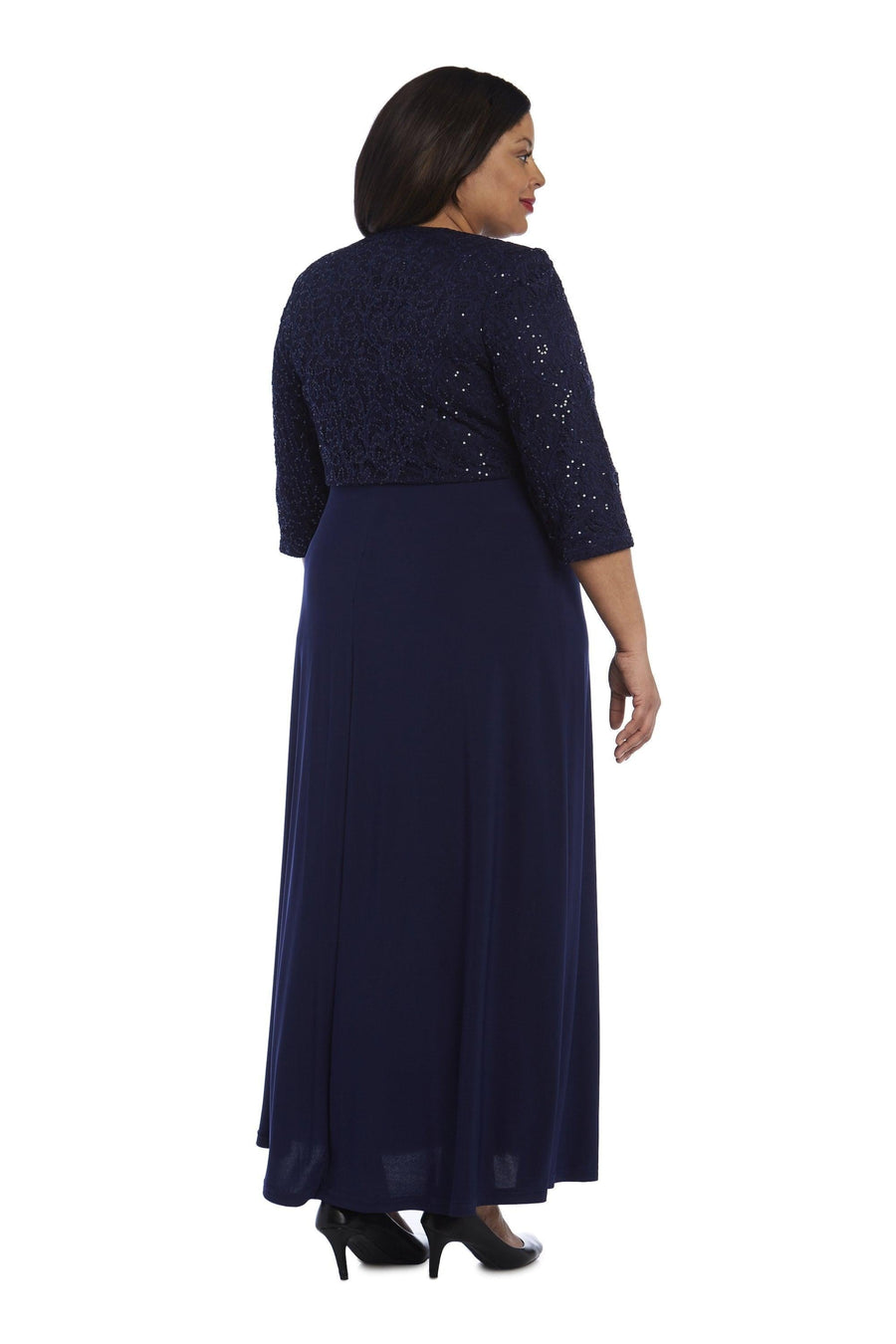 R&M Richards Long Plus Size Formal Dress 3606W - The Dress Outlet
