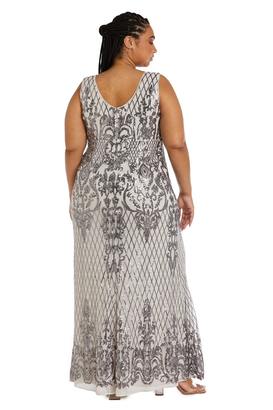 R&M Richards Long Plus Size Formal Dress 3895W - The Dress Outlet