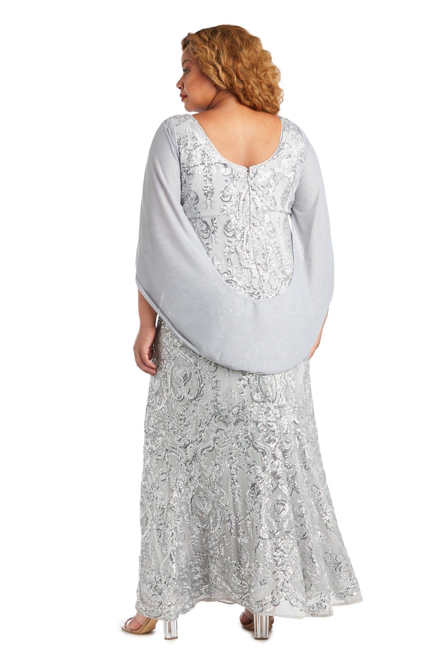 R&M Richards Long Plus Size Formal Dress 5909W - The Dress Outlet