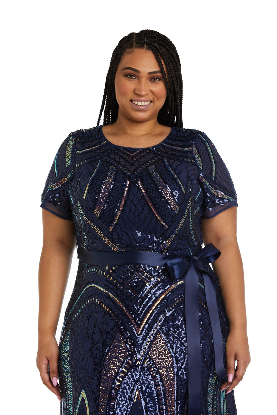 R&M Richards Long Plus Size Formal Dress 7965W - The Dress Outlet
