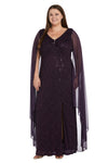 R&M Richards Long Plus Size Formal Dress 9663W - The Dress Outlet