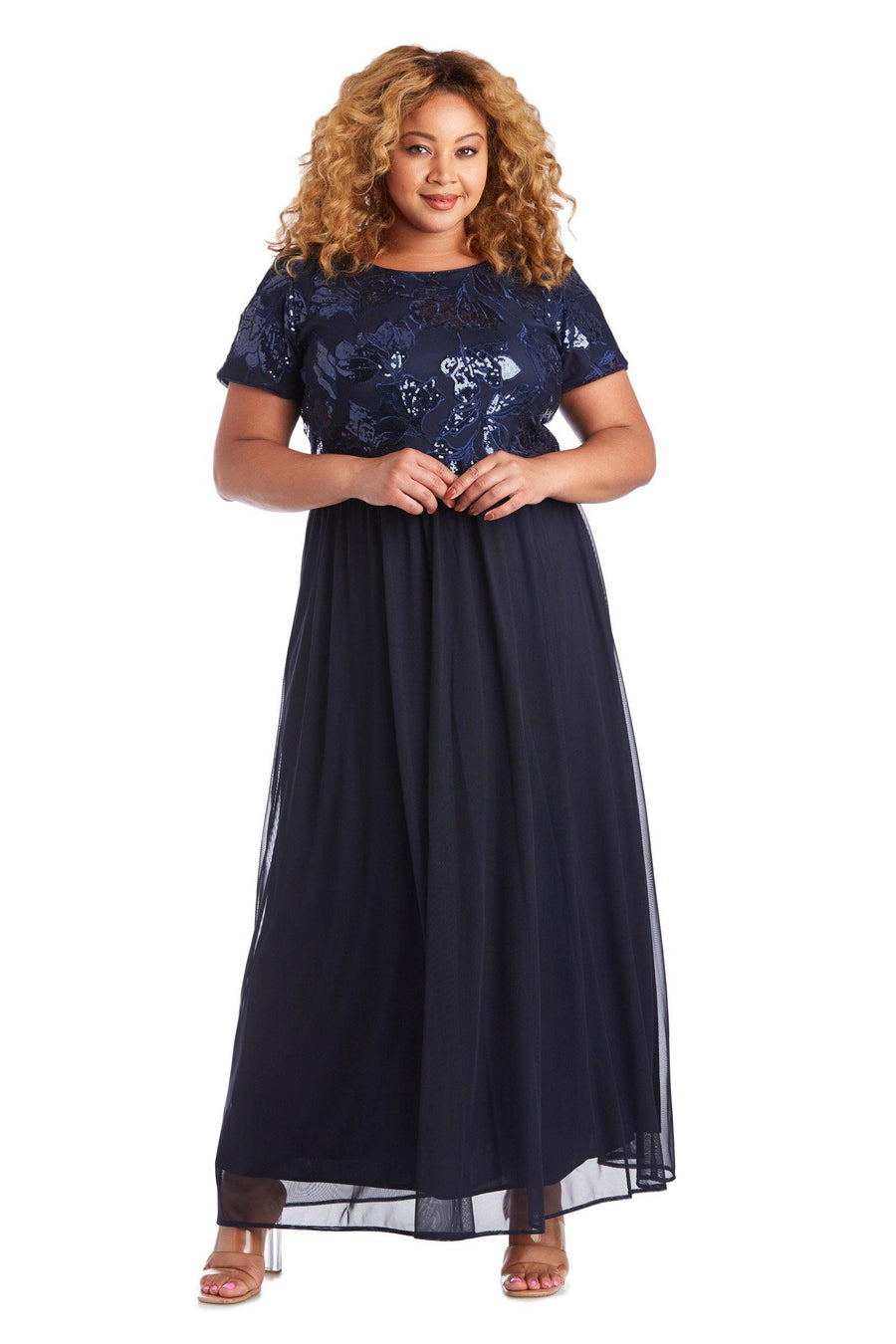 R&M Richards Long Plus Size Formal Dress Sale - The Dress Outlet