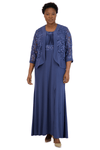 R&M Richards Long Plus Size Formal Jacket Gown 3785W - The Dress Outlet