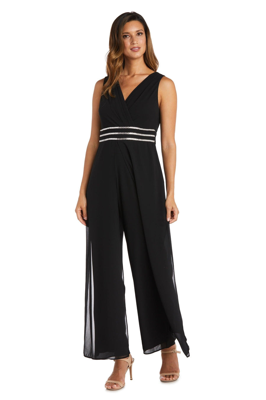 R&M Richards Long Sleeveless Formal Jumpsuit 9365 - The Dress Outlet