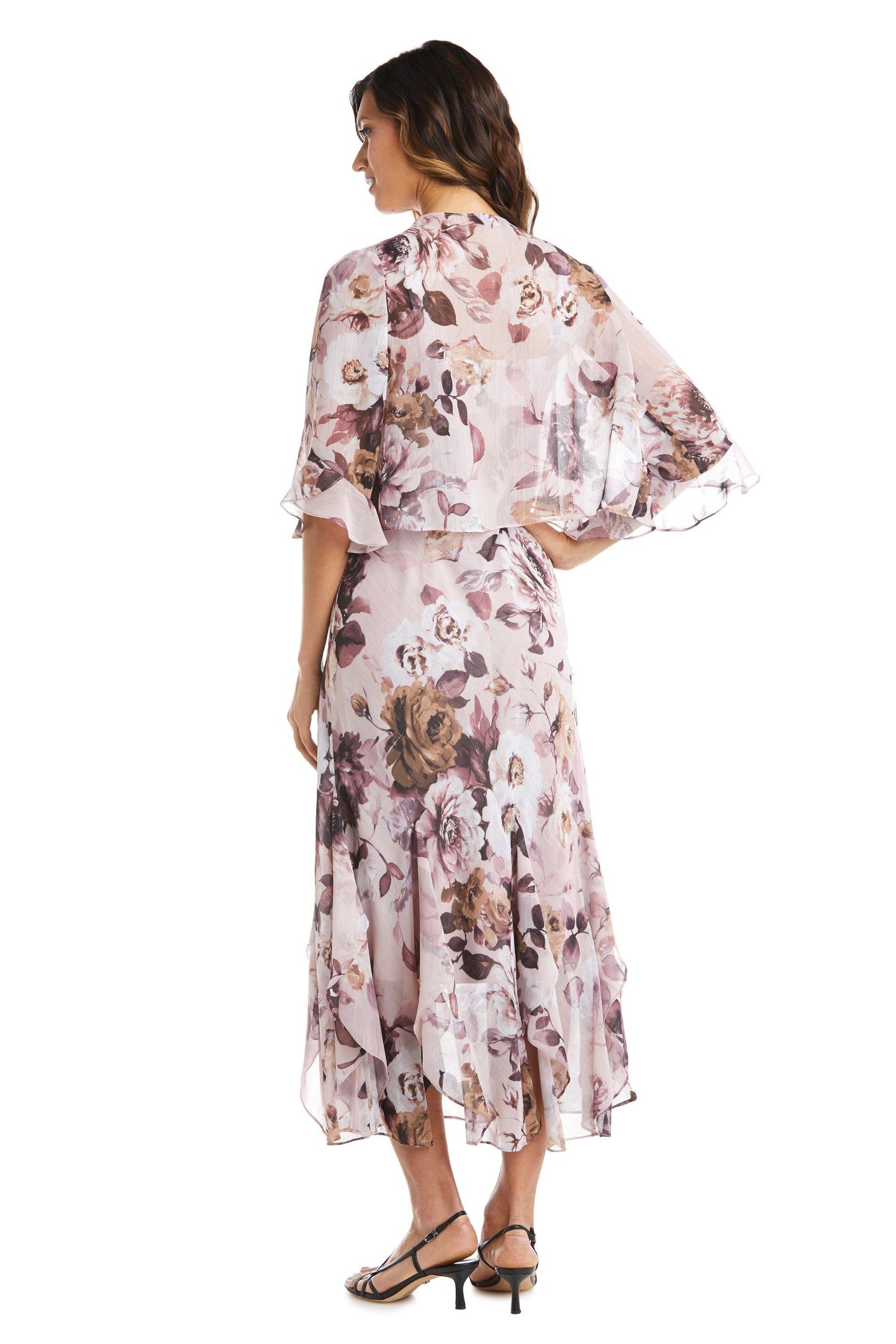R&M Richards Long Two Piece Floral Jacket Dress 7915 - The Dress Outlet