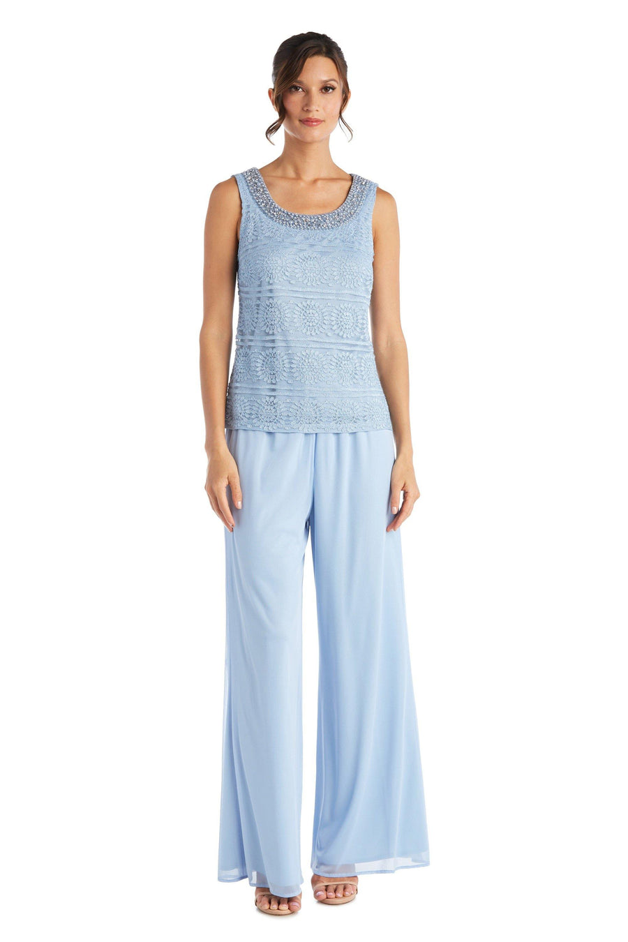 R&M Richards Petite Beaded Lace Pant Suit 7008P - The Dress Outlet