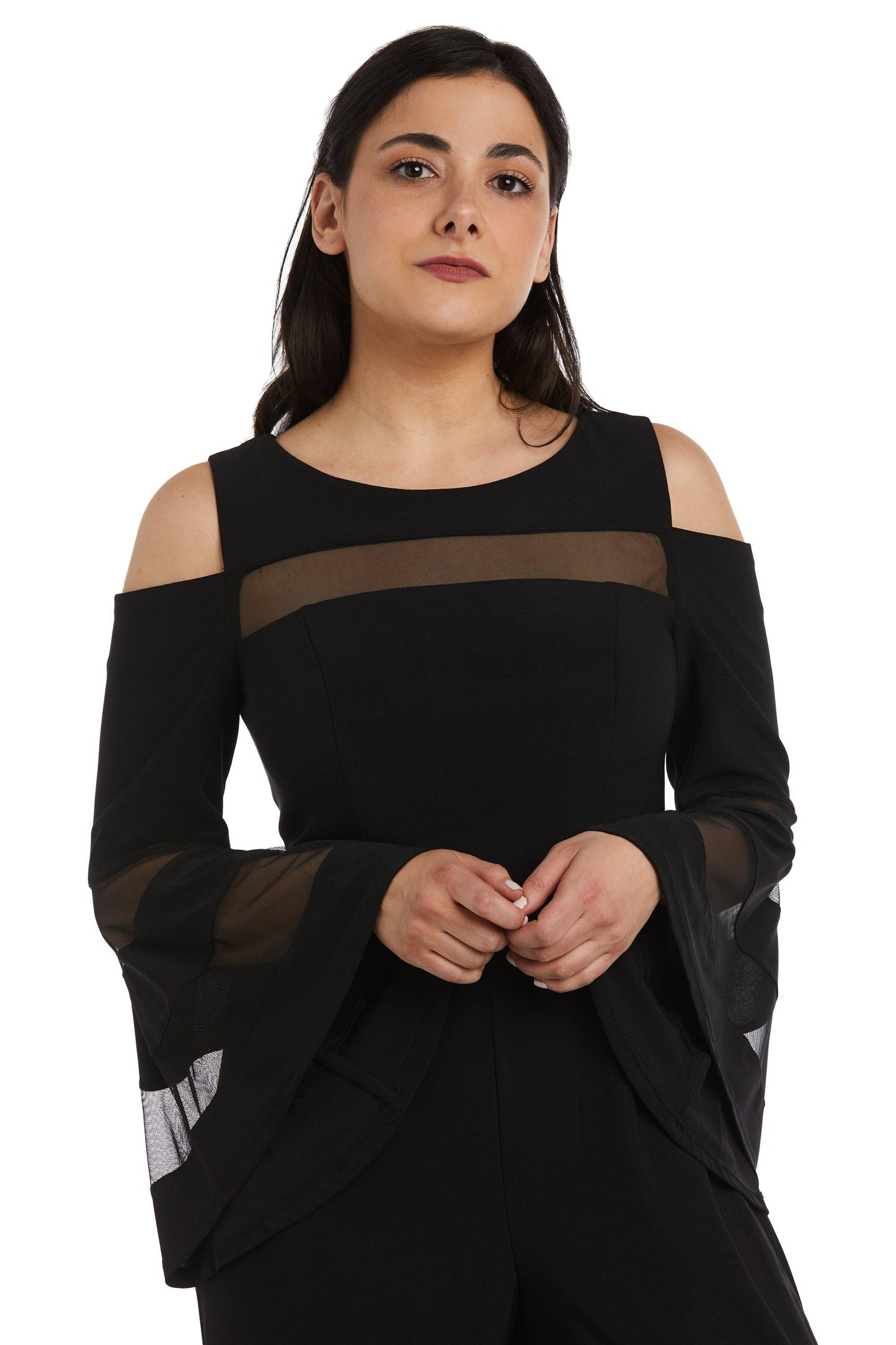 R&M Richards Petite Long Formal Jumpsuit 2469P - The Dress Outlet