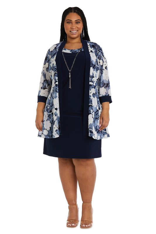 R&M Richards Plus Size Jacket Short Dress 9313W - The Dress Outlet