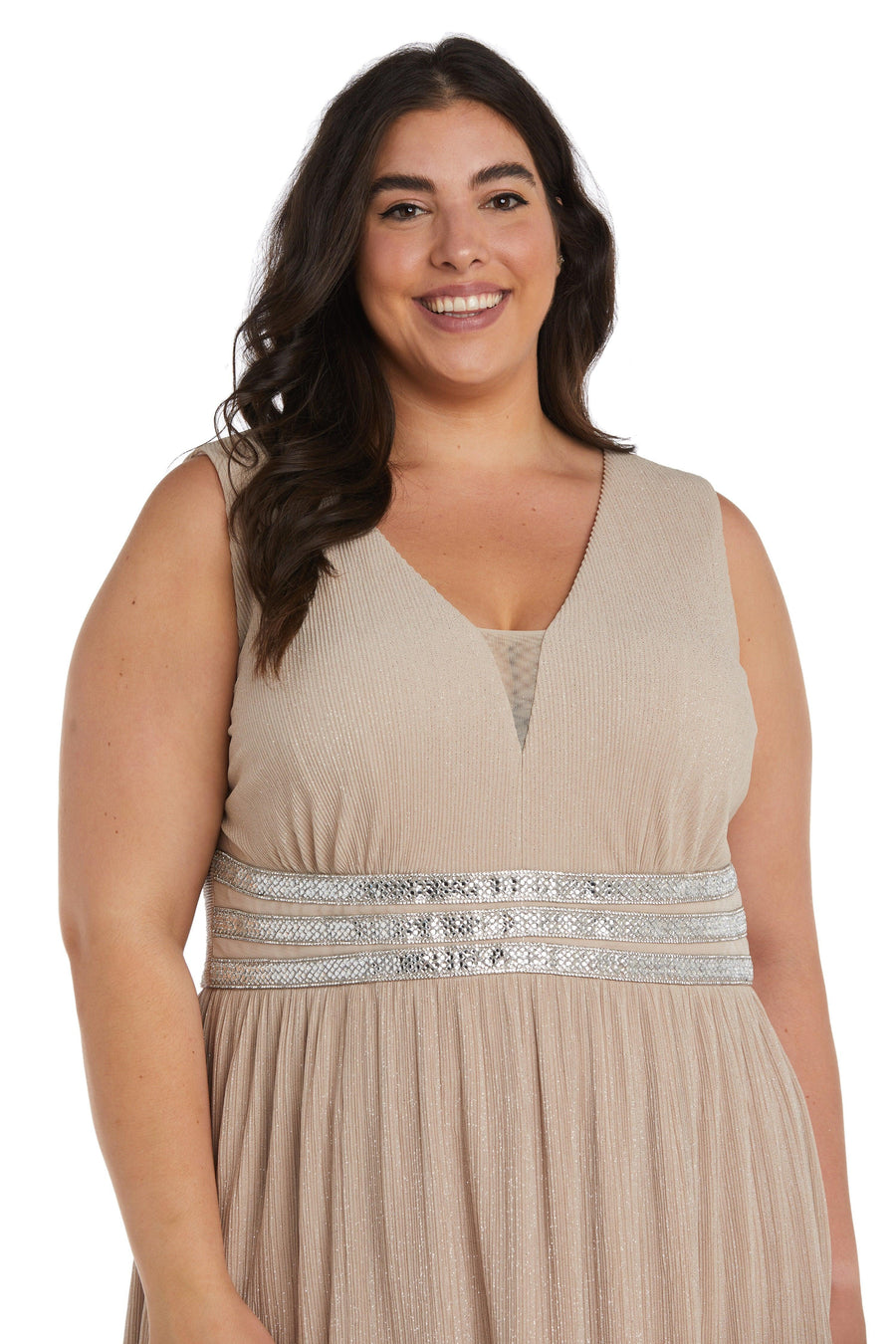 R&M Richards Plus Size Long Formal Dress 2522W - The Dress Outlet