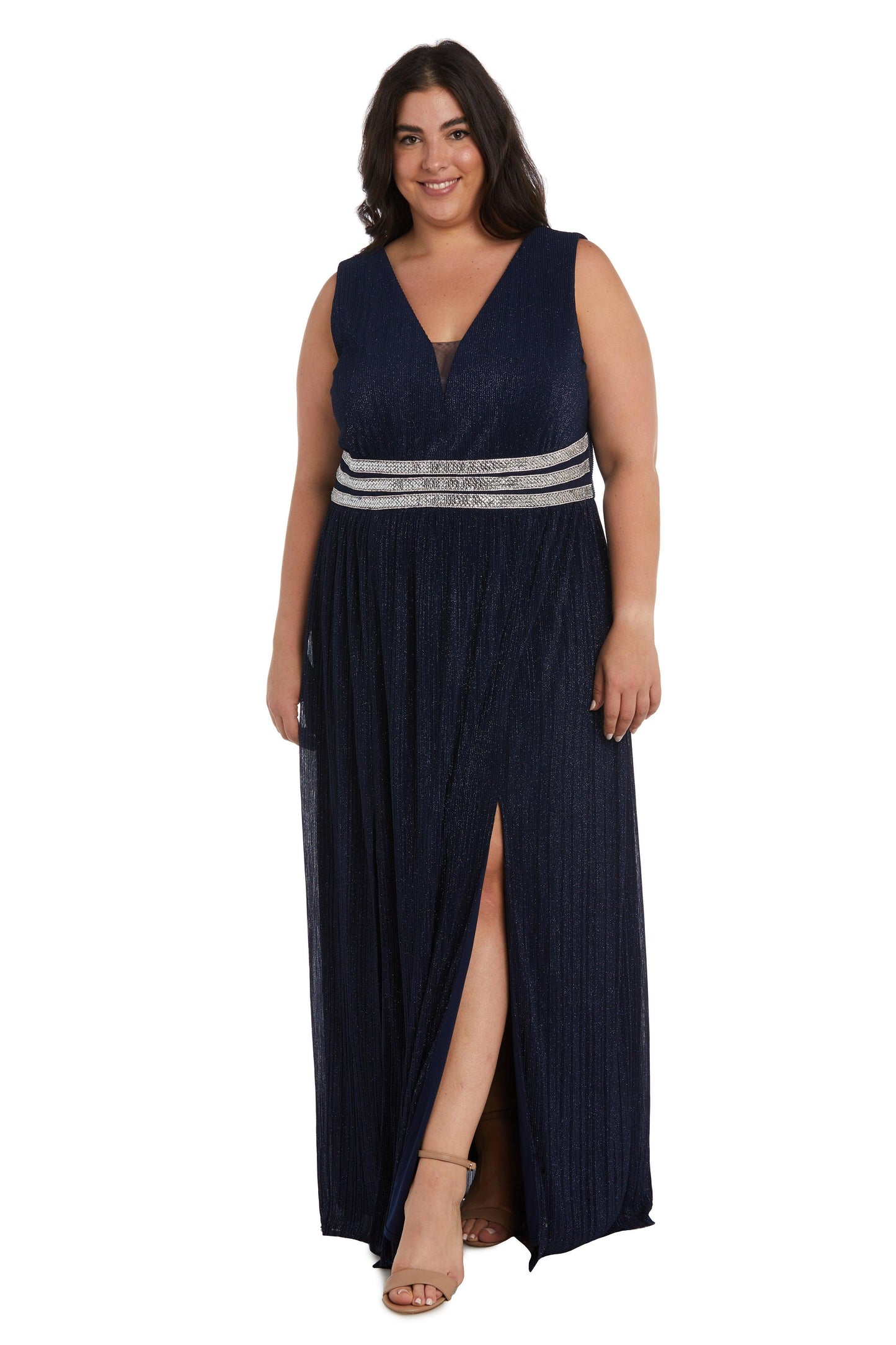 R&M Richards Plus Size Long Formal Dress 2522W - The Dress Outlet