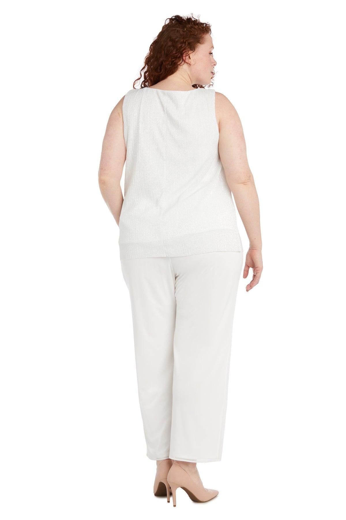 R&M Richards Plus Size Long Formal Pant Suit 2593W - The Dress Outlet