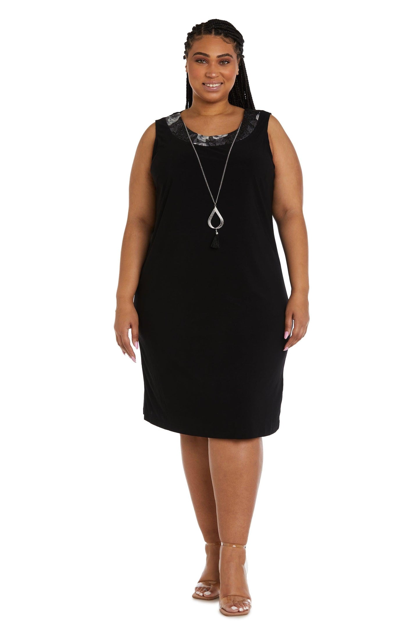 R&M Richards Plus Size Printed Jacket Dress 9203W - The Dress Outlet