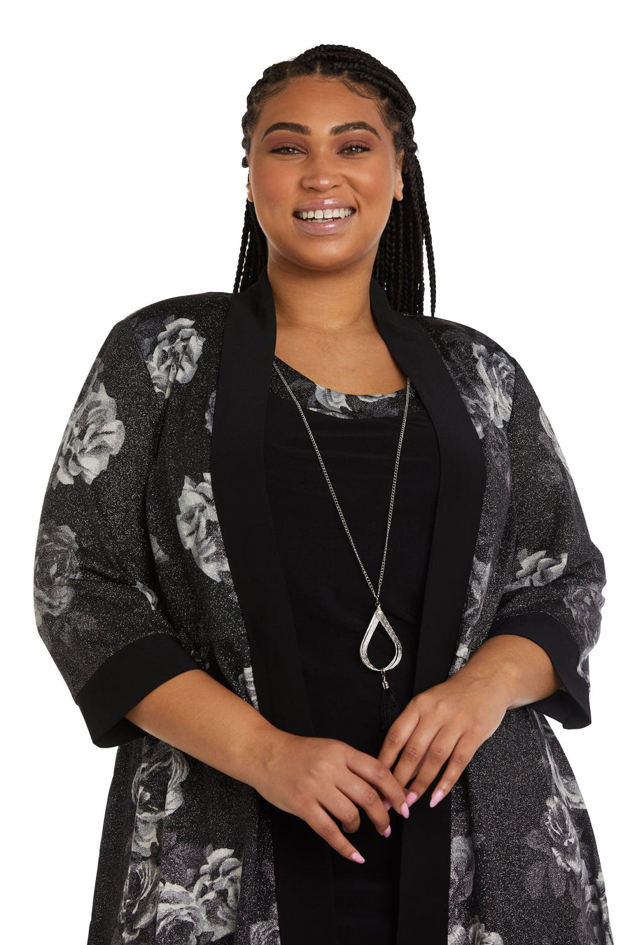 R&M Richards Plus Size Printed Jacket Dress 9203W - The Dress Outlet