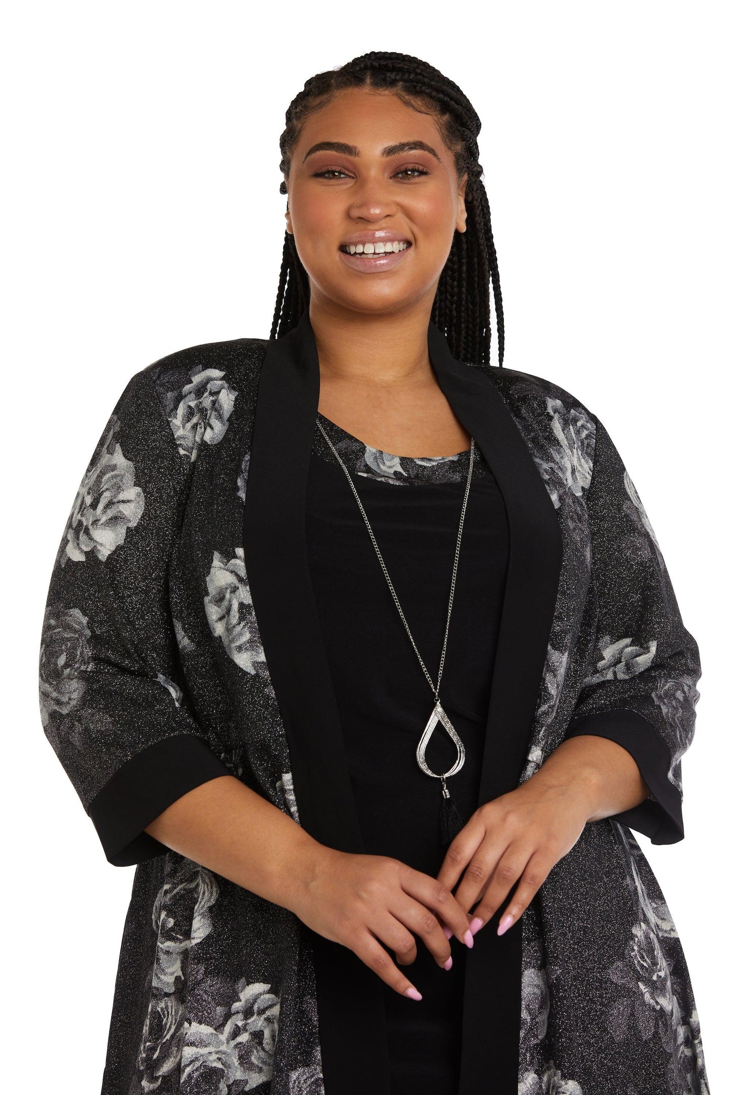 R&M Richards Plus Size Printed Jacket Dress 9203W - The Dress Outlet