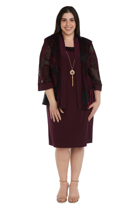 R&M Richards Plus Size Short Jacket Dress 7999W - The Dress Outlet
