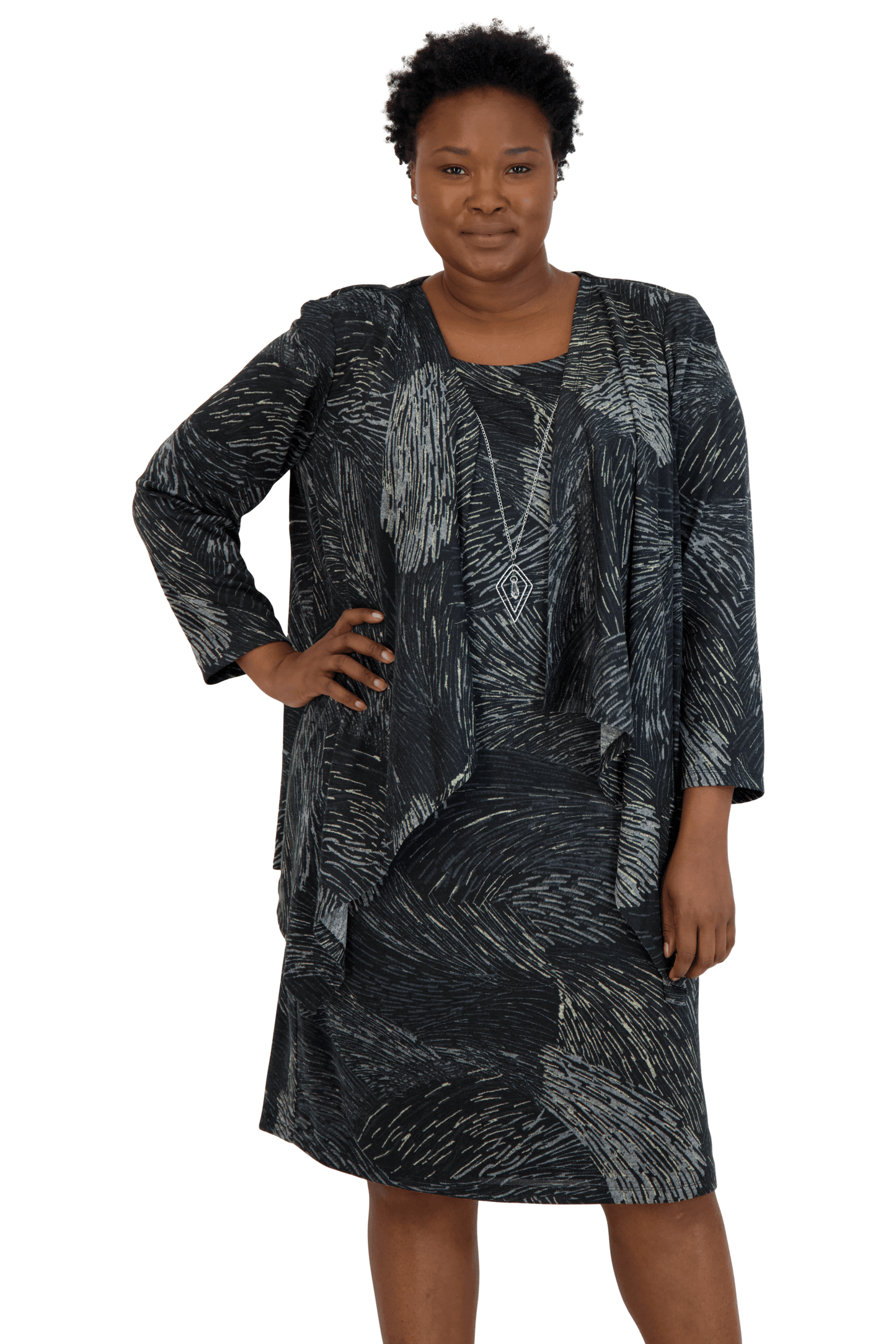 R&M Richards Plus Size Short Jacket Dress 9156W - The Dress Outlet