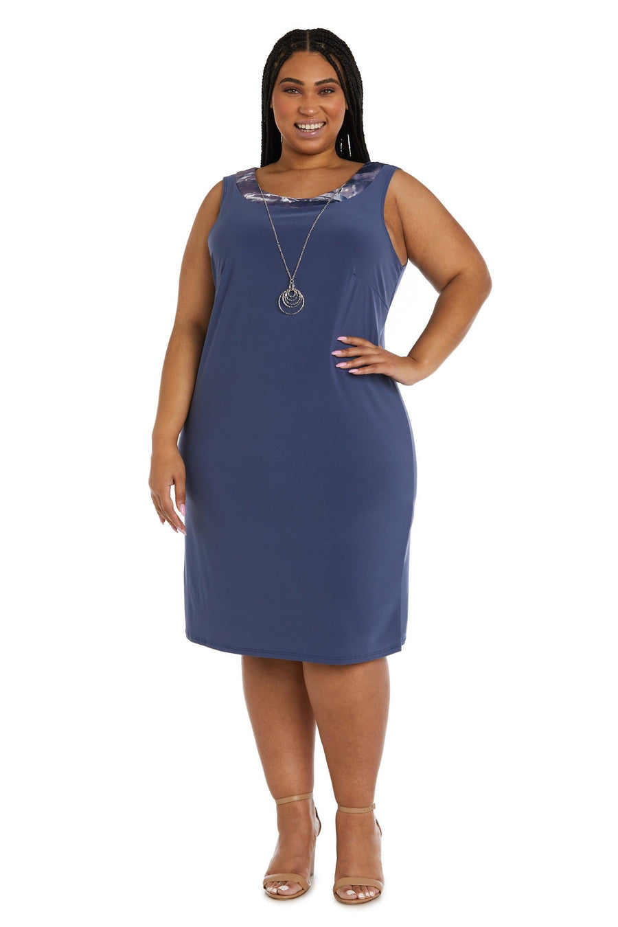 R&M Richards Plus Size Short Mesh Jacket Dress 9197W - The Dress Outlet