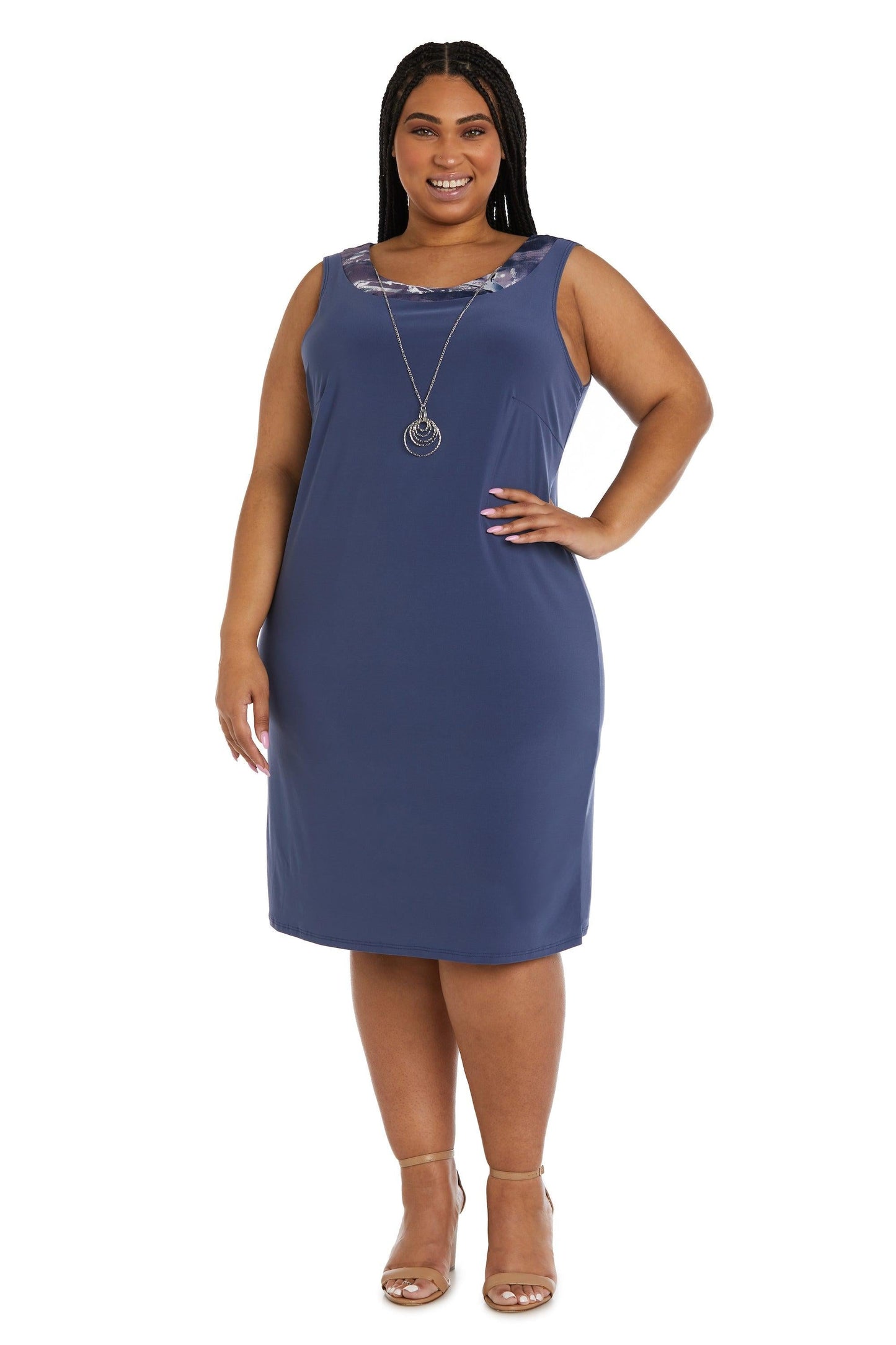 R&M Richards Plus Size Short Mesh Jacket Dress 9197W - The Dress Outlet