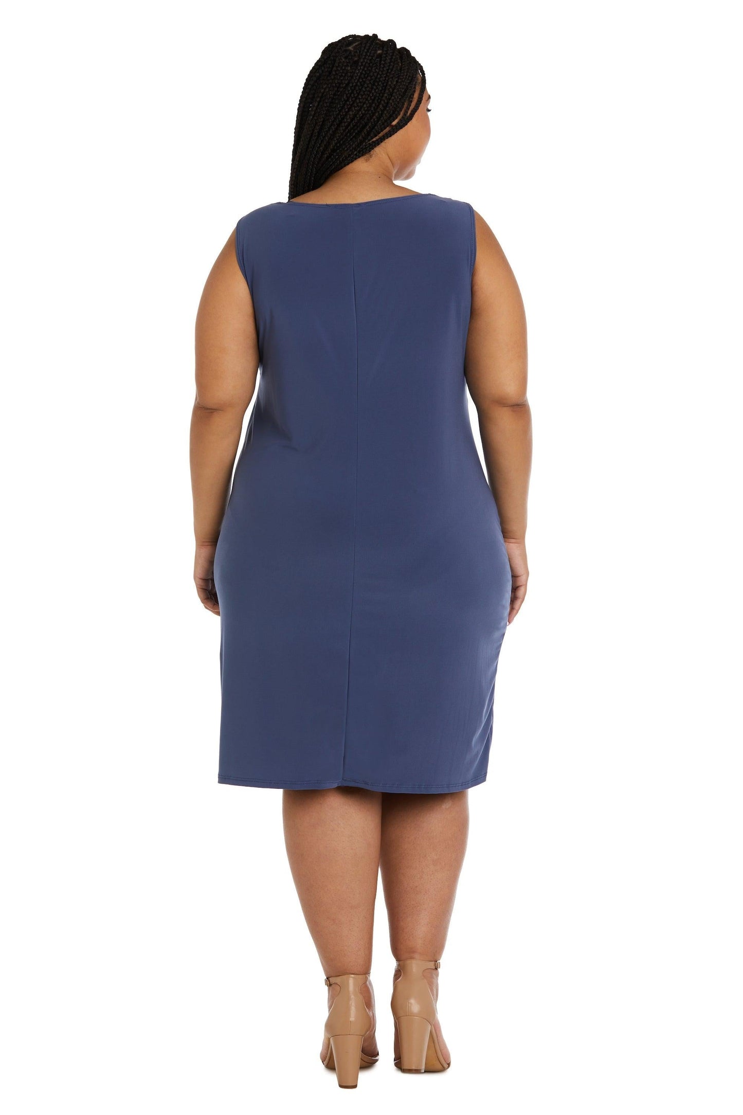 R&M Richards Plus Size Short Mesh Jacket Dress 9197W - The Dress Outlet